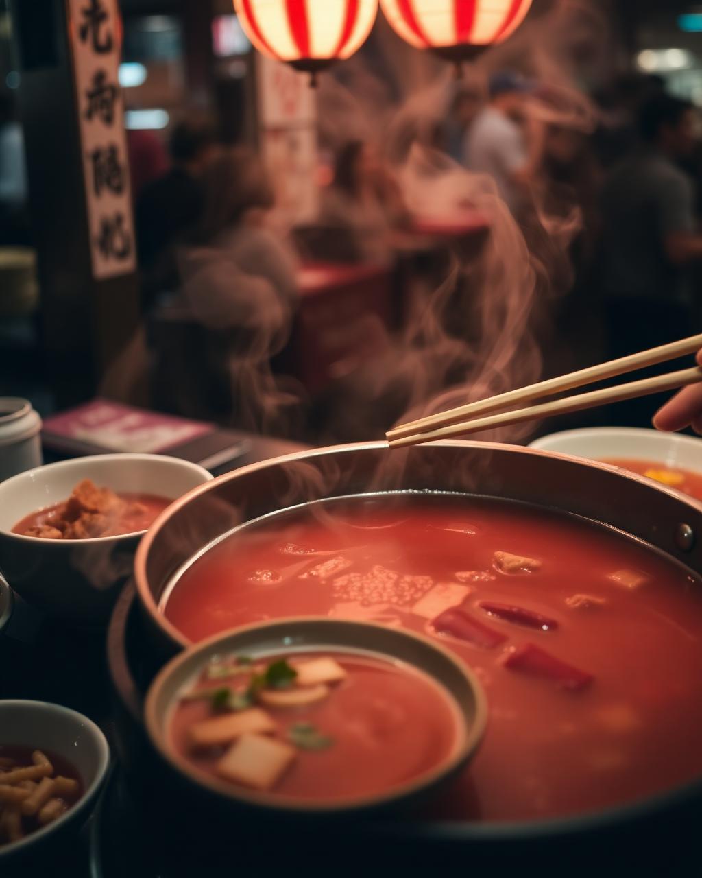 Steaming Chinese hotpot